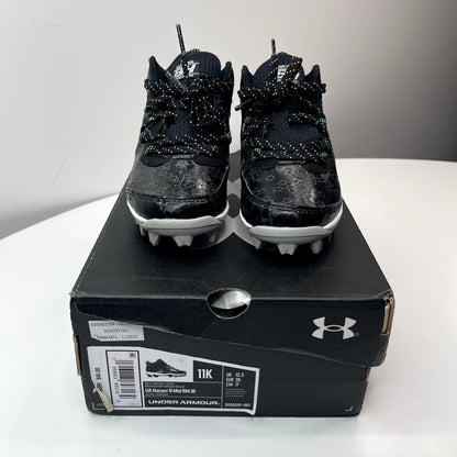 Under Armor Harper 8 Mid RM Toddler Kids Size 11 - Baseball Cleat