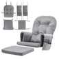 5-Piece Velvet Glider & Ottoman Cushion Set – Removable & Washable