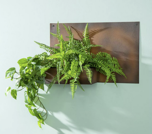 Rust Finish Metal Wall Planter